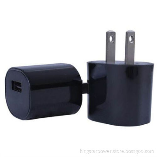 Oval USB Wall Plug Charger for iPhone 5/4, iPod, Galaxy S3/S4, 5V/1A, US/EU Plug, White/Black Color